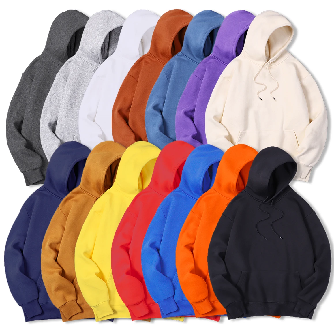 Streetwear Brand Hoodies - Sweat à capuche uni pour homme,
